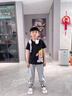 PAW PATROL汪汪隊(duì)阿奇小礫短袖t恤男兒童毛毛周邊純棉動(dòng)漫半截袖夏季衣服潮 黑色1 110 cm 是小孩尺碼 曬單實(shí)拍圖