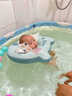 外彩嬰兒游泳圈新生兒童脖圈0到1歲小月齡男女寶寶洗澡加厚泳圈可調節 青青奶龍-L碼【6-12個(gè)月】 曬單實(shí)拍圖
