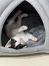 智宙兔子窩保暖兔子睡覺(jué)小窩保暖窩棉窩荷蘭豬專(zhuān)用窩冬季侏儒兔高級窩 蒙古包經(jīng)典灰色（28*28*30cm） 曬單實(shí)拍圖