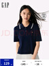 Gap女裝2025春季新款小熊刺繡polo翻領(lǐng)純棉常規短袖針織衫729114 海軍藍 L (170/88A) 亞洲尺碼 曬單實(shí)拍圖