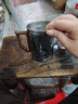 渝鼎福玻璃茶杯主人杯茶水分離泡茶杯辦公室個(gè)人專用茶水杯男士茶杯水杯 木把三件杯500ml【煙灰色】 曬單實(shí)拍圖