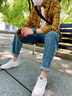 真維斯（Jeanswest）男鞋秋季2025小白鞋男一腳蹬運(yùn)動鞋子男士休閑板鞋 白色42 曬單實(shí)拍圖