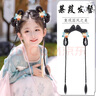 XPEL兒童漢服頭飾古風女童假發(fā)辮子發(fā)髻配飾古裝一體發(fā)箍發(fā)飾盤發(fā)造型 蒹葭發(fā)髻1個 曬單實拍圖