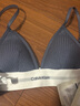 Calvin Klein內(nèi)衣【七夕禮物摩登引力帶】25夏女ck無鋼圈羅紋三角文胸QF8248AD FCG-深空藍 M 曬單實拍圖