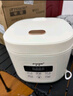 半球電飯煲 電飯鍋迷你飯煲1-3-4-6人 家用陶瓷釉內(nèi)膽智能預(yù)約煲湯煮米飯電飯鍋帶蒸籠 3L 【奶油白】陶瓷釉智能方煲 曬單實(shí)拍圖