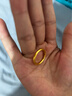中國黃金（CHINA GOLD）素圈黃金戒指女足金古法光面閉口指環(huán)生日禮物送女朋友老婆 素圈戒指【金重約1g】光面版 【圈口11#】 曬單實(shí)拍圖