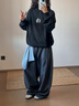 CHINISM CH赤塵經(jīng)典簡(jiǎn)約logo印花連帽衛(wèi)衣男士春秋款休閑情侶帽衫上衣 黑色 （偏寬松，建議拍小一碼） L 曬單實(shí)拍圖