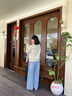 美麗衣櫥（BEAUTIFUL WARDROBE）天絲水洗牛仔褲女秋季款寬松垂感闊腿褲女休閑百搭拖地長(cháng)褲子女 曬單實(shí)拍圖