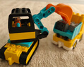 樂高（LEGO）積木拼裝得寶10931 翻斗車和挖掘車大顆粒積木桌兒童玩具生日禮物 曬單實(shí)拍圖