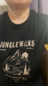 真維斯（Jeanswest）冰絲中袖男2025夏季簡(jiǎn)約印花寬松冰感速干短袖T恤男士大碼上衣服 黑色（貓吃魚(yú)） 2XL (185) (體重155-180斤) 曬單實(shí)拍圖