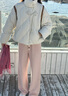 森馬（Semir）陳都靈羽絨服女國風(fēng)甜美盤(pán)扣2024冬季短款立領(lǐng)厚外套109724113015 曬單實(shí)拍圖