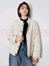 初語兩面穿燈芯絨立領(lǐng)棉服女2024年新款冬季小個子寬松棉衣外套 杏色 S 曬單實拍圖