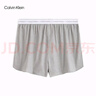 Calvin Klein內衣男士三條裝ck提花腰邊純棉寬松四角褲平角內褲男NP2684O NRB-太空黑/椰青灰/鷃藍 3條 M 曬單實(shí)拍圖