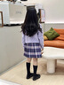 G.DUCKKIDS女童套裝春秋季2025新款衣服兒童小女孩洋氣秋裝jk學(xué)院風(fēng)套裝裙子 紫色三件套 140 cm 曬單實(shí)拍圖