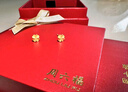周六福  黃金耳釘女足金四葉草耳飾送老婆生日禮物 計價(jià) 0.88g 曬單實(shí)拍圖