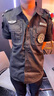黑色保安服夏裝執勤短袖物業(yè)安保作訓工作服治安執勤褲帽標志套裝 短袖款套裝+腰帶+標志+帽子 XXL-180 曬單實(shí)拍圖
