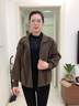 俞兆林秋裝時尚外套中老年人女媽媽裝50-60歲洋氣春秋休閑時尚夾克衫女 咖色 均碼 XL(建議115-130斤) 曬單實拍圖
