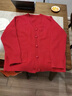 金兔中老年女裝秋冬款加厚大碼品牌純羊毛衫女V領(lǐng)媽媽裝開(kāi)衫毛衣外套 酒紅色 【100%純羊毛】 XL 【建議105-120斤】 曬單實(shí)拍圖