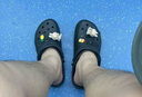 crocs卡駱馳檀健次同款經(jīng)典洞洞鞋男沙灘鞋戶外沙灘包頭拖鞋女鞋|10001 黑色-001 41 /42(260mm) 曬單實(shí)拍圖