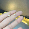 中國黃金小方糖黃金耳釘女足金珍珠耳飾生日禮物送女友送老婆紀念 足金珍珠耳釘/京速達 曬單實(shí)拍圖