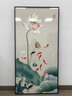 墨派新中式荷花入戶玄關(guān)掛畫豎版現(xiàn)代簡約走廊過道背景墻裝飾畫免打孔 映日荷花A款 50*100cm晶瓷+鋁合金邊框 曬單實拍圖