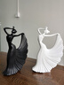 藝心藝意現代藝術(shù)舞女人物擺件輕奢高檔客廳電視柜高級感軟裝飾品喬遷禮物 孔雀舞女-黑白套裝 曬單實(shí)拍圖