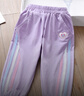 G.duck女童褲子春秋季休閑褲外穿寶寶衛褲純棉女孩褲子兒童洋氣運動(dòng)長(cháng)褲 紫色 130 適合身高120-130cm年齡7-8歲 曬單實(shí)拍圖