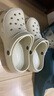 名創(chuàng)優(yōu)品（MINISO）洞洞鞋女男夏季外穿沙灘涼鞋防滑厚底踩屎感包頭涼拖鞋骨白38-39 曬單實(shí)拍圖