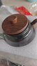 憶壺茶（YIHUTEA）茶壺玻璃泡茶壺耐高溫煮茶壺加厚燒水茶具帶過(guò)濾茶水壺杯子大容量 【升級木把】胡桃木蓋壺黑 900ml 曬單實(shí)拍圖