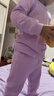 三槍中大童秋衣秋褲A類(lèi)青少年抗菌女童圓領(lǐng)長(cháng)袖純棉內衣套 淡紫 150 曬單實(shí)拍圖