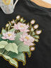 國風(fēng)金邊荷花蓮花燙畫圖案T恤衣服貼花熱轉(zhuǎn)印貼荷葉帆布包圖案貼 芙蕖玉露 曬單實(shí)拍圖