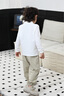 POLOWALK男童長(cháng)袖POLO衫新品2025秋季新款男女童翻領(lǐng)長(cháng)袖上衣套頭打底T恤 白色 140 cm 曬單實(shí)拍圖