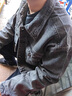 羅蒙（ROMON）美式重磅外套男士春秋新款牛仔夾克男裝衣服寬松痞帥休閑工裝上衣 黑色 XL （約120-135斤） 曬單實(shí)拍圖
