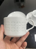 京東京造咖啡杯 景德鎮玲瓏陶瓷咖啡杯碟套裝白瓷馬克杯早餐杯子禮物150ml 曬單實(shí)拍圖
