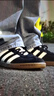 adidas「T頭鞋」STADT經(jīng)典時(shí)尚薄底運(yùn)動(dòng)板鞋男女阿迪達(dá)斯三葉草   黑色/漢玉白/淺猩紅   42 曬單實(shí)拍圖