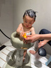 iuu寶寶站立洗澡神器嬰兒 小孩洗屁屁輔助器兒童防滑洗澡架洗澡盆 【高/寬度可調(diào)】免安裝-奶油棕 材質(zhì)：高端ABS原料，安全無異味 曬單實拍圖