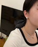 歐芙蘭南洋海水澳白近圓珍珠素耳釘18K金材質(zhì)簡約女款耳飾送女友禮物 11-12mm 曬單實(shí)拍圖