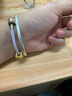 老鳳祥古法銀手鐲素圈999足銀實(shí)心銀鐲子銀飾送女友老婆七夕節生日禮物 #58(約36g) 曬單實(shí)拍圖