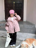 WVD美國品牌外套春秋款2025新款大童秋裝兒童連帽女孩超好看薄款上衣粉色130 CM 曬單實(shí)拍圖
