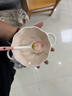 少女心草莓雙耳碗勺湯碗沙拉碗飯碗家用碗高顏值年輕人釉下彩餐具 雙耳碗隨機（1碗1勺） 曬單實(shí)拍圖