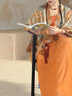 謎阿凰【真絲織金蓮花藻井】唐褙子半臂桑蠶絲新中式漢服上衣女夏 真絲織金蓮花藻井背子(均碼)（15天） M 曬單實(shí)拍圖