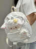CinvaiKrose官方高質(zhì)感毛絨小羊雙肩包女式2026新款輕便學(xué)生背包三八節禮物 彩虹白 曬單實(shí)拍圖