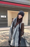 viney圍巾女冬季保暖加厚披肩兩用外搭圍脖生日禮物送女友老婆 【黑灰禮盒裝】實(shí)用防風(fēng) 曬單實(shí)拍圖