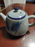 述意 陶瓷大茶壺手繪復古青花粗陶提梁壺餐廳泡茶壺家用開(kāi)水涼水壺 手柄壺蘆葦1升(有濾網(wǎng)) 曬單實(shí)拍圖