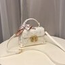 香港品牌女包高級斜挎包2025新款真皮手提冬季小包流行單肩小方包 黑 蝴蝶（專(zhuān)柜禮盒） 曬單實(shí)拍圖