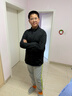 迪卡儂透氣薄絨保暖休閑戶(hù)外運動(dòng)速干衣跑步長(cháng)袖男T恤 沉穩黑XL-2500811 曬單實(shí)拍圖