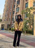 雪中飛男款羽絨服男士短款連帽加厚高充絨拼接撞色保暖防寒情侶款面包服 秋月黃 L (175) 曬單實(shí)拍圖
