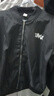 伯談美式高街潮牌設計感字母刺繡棒球服夾克男秋冬季加絨寬松休閑外套 黑色春秋款印花款(夢(mèng)-611) XL (XL) 曬單實(shí)拍圖