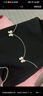 茵曼女童休閑長(zhǎng)褲蝴蝶結(jié)刺繡2025春季兒童中大童喇叭褲小女孩褲子 黑色 140 曬單實(shí)拍圖