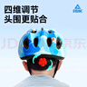 統(tǒng)步輪滑護(hù)具自行車騎行兒童溜冰鞋旱冰鞋滑板車頭盔護(hù)具套裝 藍(lán) 曬單實(shí)拍圖